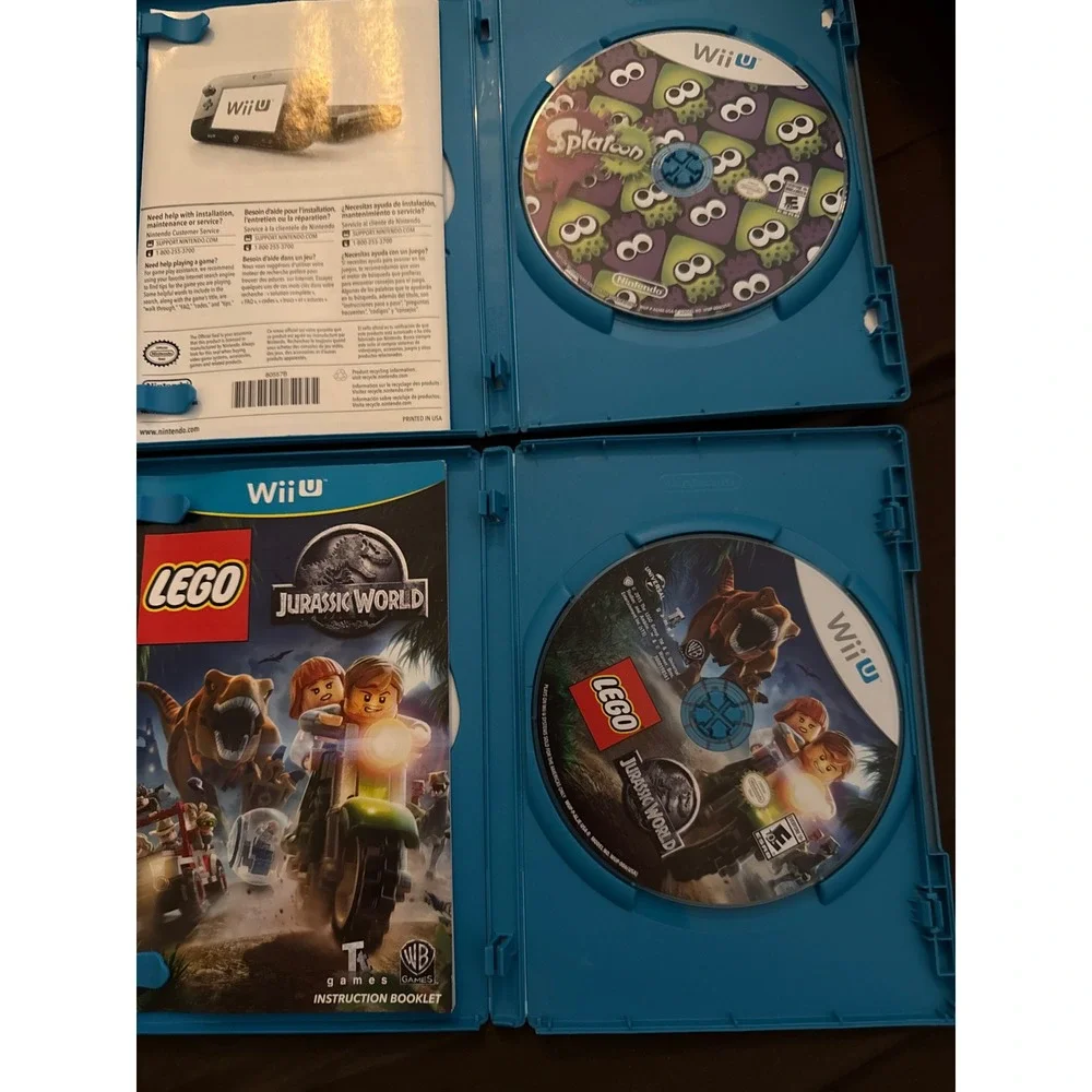 Nintendo Wii U Game Bundle Super Mario 3D World Mario Party 10 Splatoon LEGO